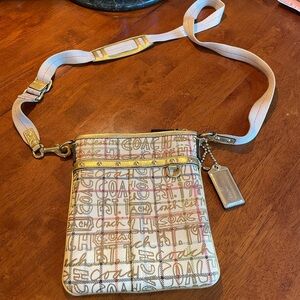 Gold Coach crossbody bag